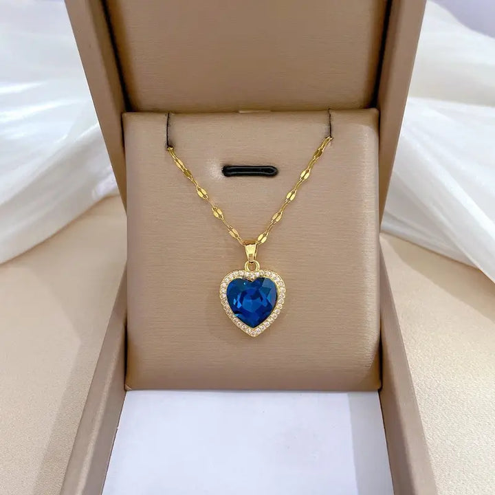 Gold Sapphire Necklace