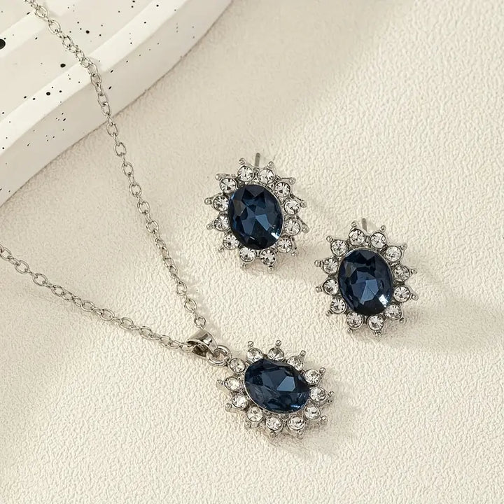 Dark Sapphire Jewellery Set