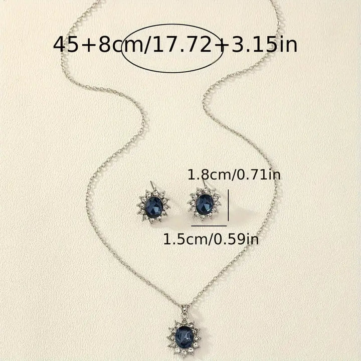 Dark Sapphire Jewellery Set