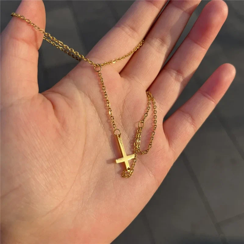 Gold Cross Hand Bracelet