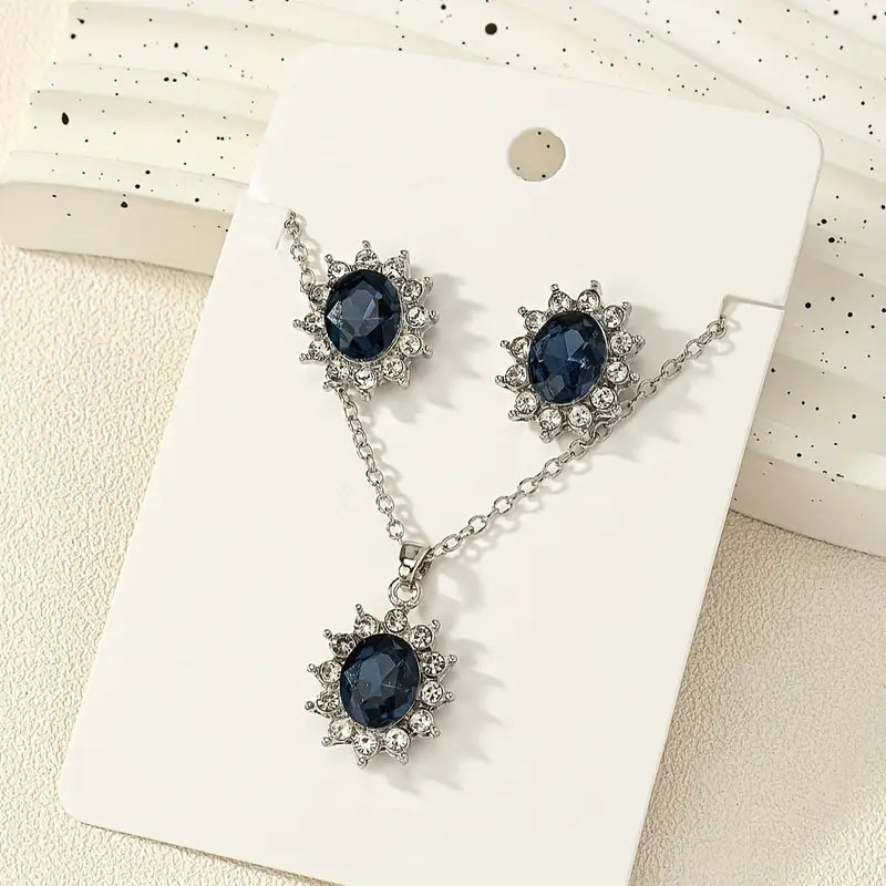 Dark Sapphire Jewellery Set