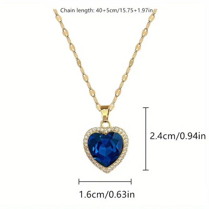 Gold Sapphire Necklace