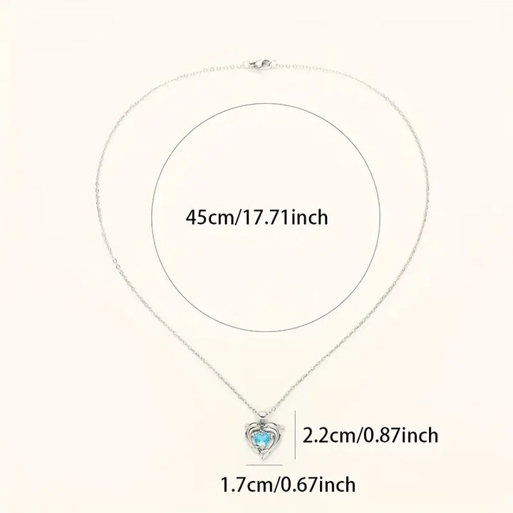 Oceanheart Twin-dolphin Necklace