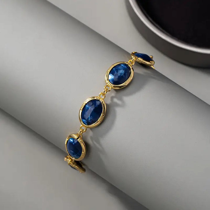 Shiny Gold Sapphire Bracelet