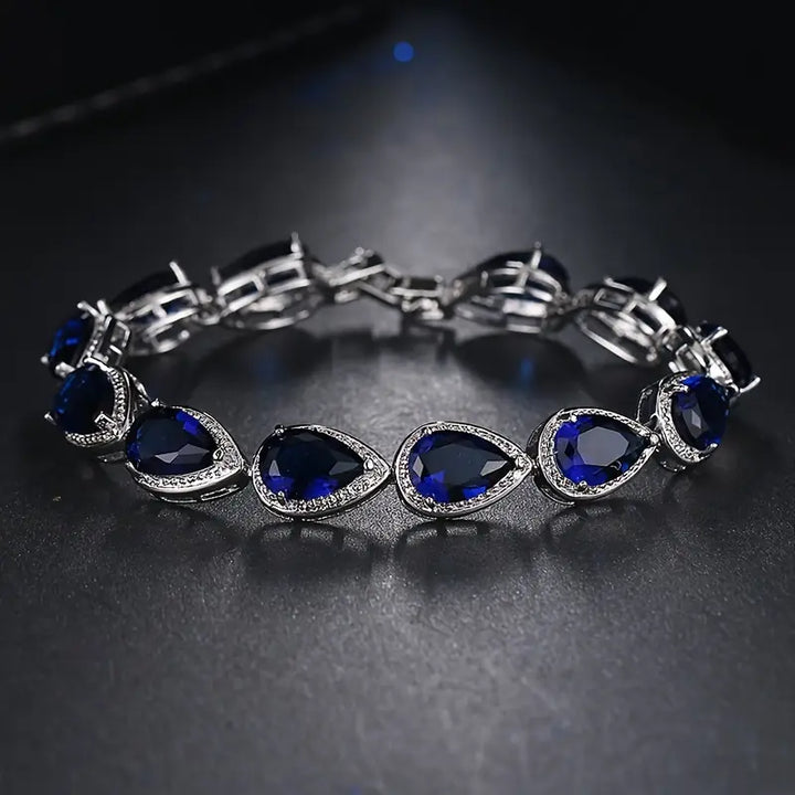 Silver Sapphire Bracelet